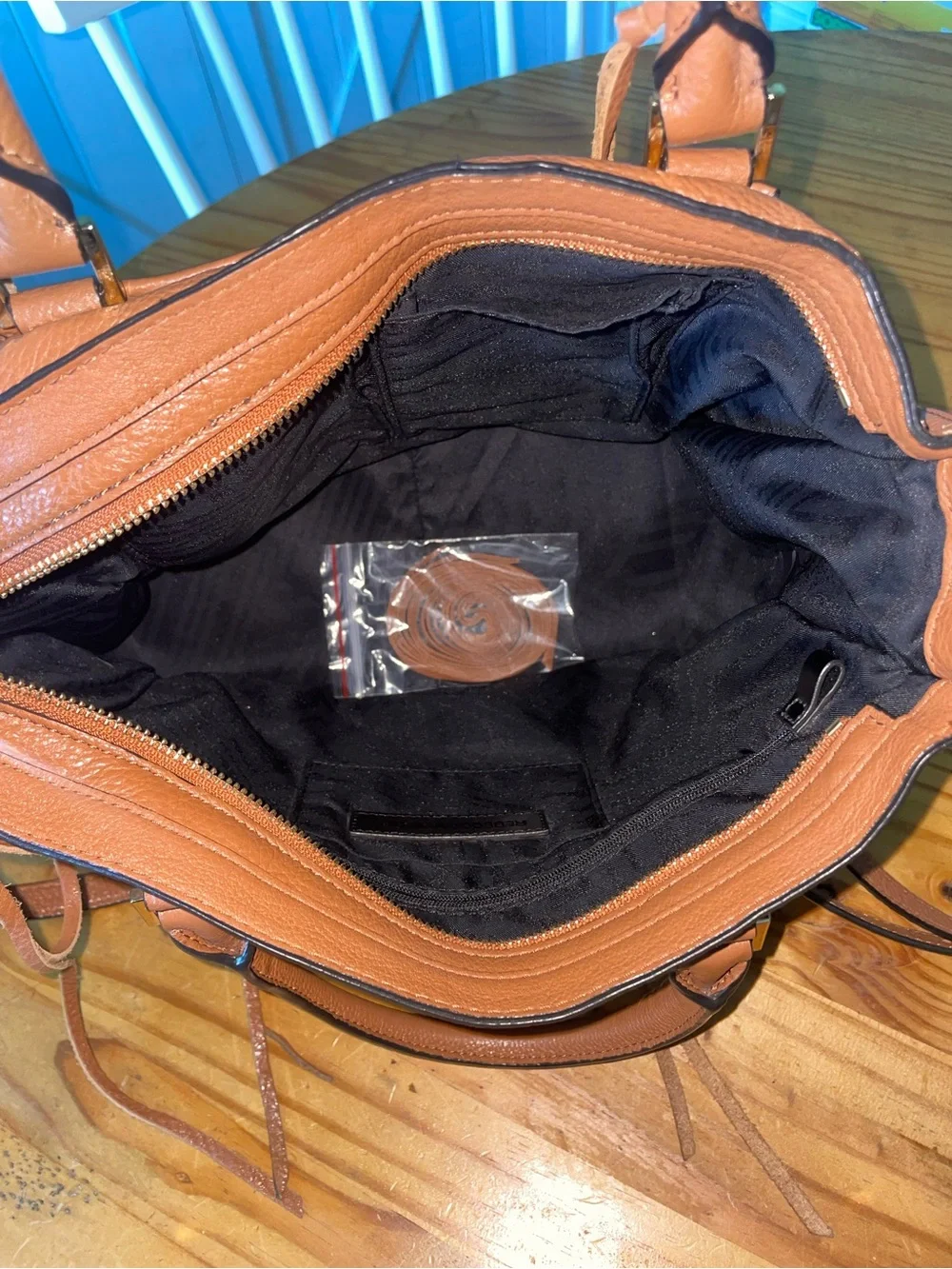 Rebecca Minkoff Regan Satchel In Pebbled Saddle Brown Leather $345